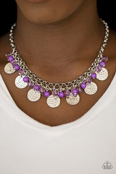 Beachfront Babe - Purple Necklace - Paparazzi Accessories