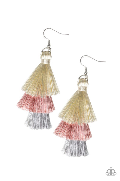 Hold On To Your Tassel - Pink Earrings - Paparazzi Accessories