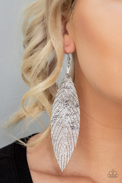 Feather Fantasy - Multi Leather Earrings - Paparazzi Accessories