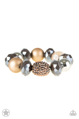 All Cozied Up - Brown Bracelet - Paparazzi Accessories