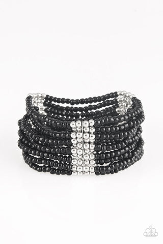 Paparazzi Outback Odyssey Seed Bead Bracelet - Black