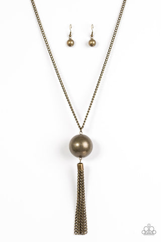 Big Baller - Brass Necklace - Paparazzi Accessories