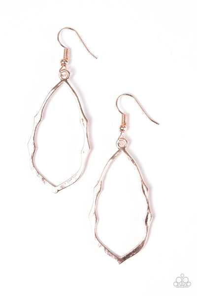 Flat Out Fabulous - Rose Gold Earrings - Paparazzi Accessories