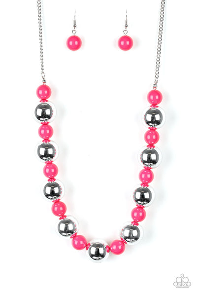 Top Pop - Pink Necklace - Paparazzi Accessories
