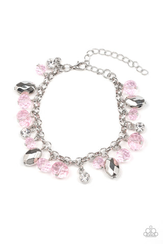 Dazing Dazzle - Pink Bracelet - Paparazzi Accessories