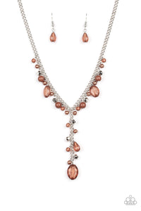 Crystal Couture - Brown Necklace - Paparazzi Accessories