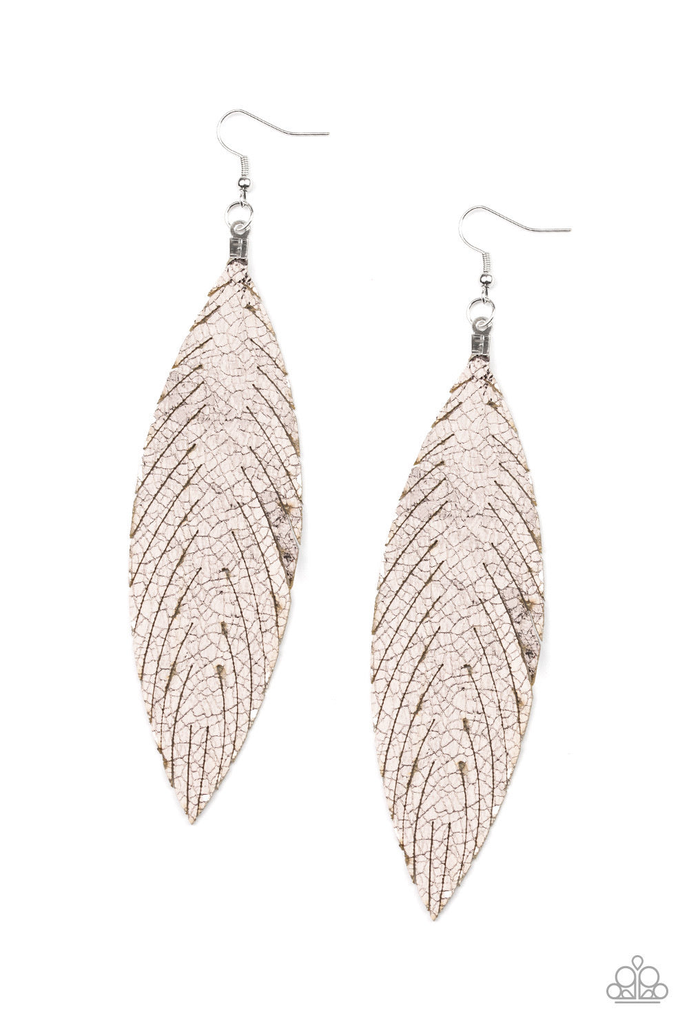 Feather Fantasy - Multi Leather Earrings - Paparazzi Accessories