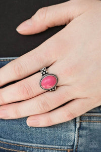 Stone Age Sophistication - Pink Ring - Paparazzi Accessories