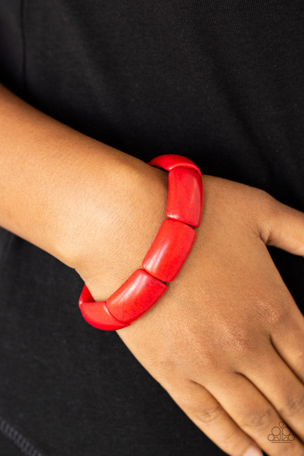Peace Out - Red Bracelet - Paparazzi Accessories
