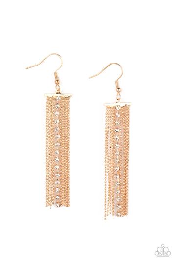 Another Day, Another Drama - Gold Earrings - Paparazzi Accessories
