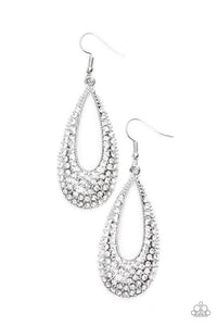 Paparazzi Big Time Spender Earring-White