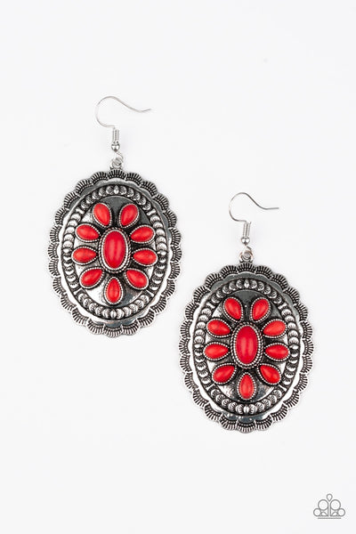 Absolutely Apothecary - Red Earrings - Paparazzi Accessories