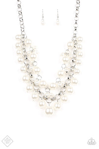 Paparazzi BALLROOM Service Necklace-White Pearls